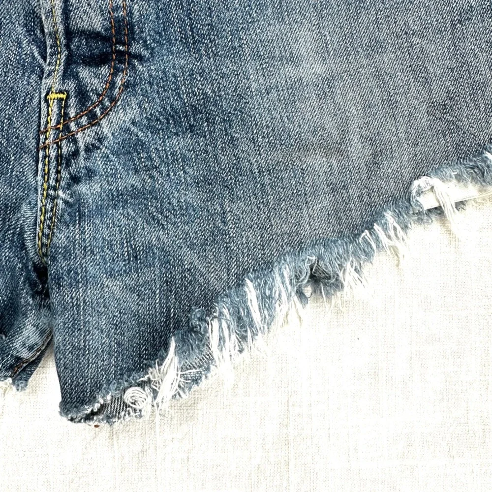Levi's 501 Denim Shorts Frayed Hem‎ Vtg Distressed Vintage Womens Size 29